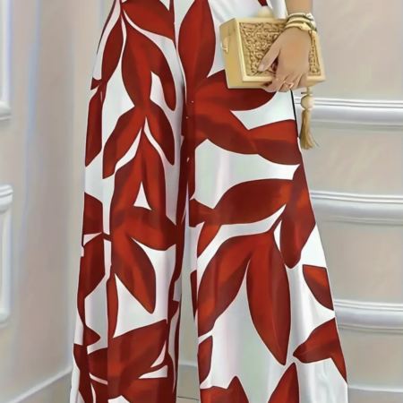 Printed Wide Leg Pants