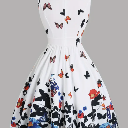 Vintage Retro -Style A-Line Dress 