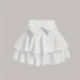 Mini Skirt with Charming Bow -WHITE