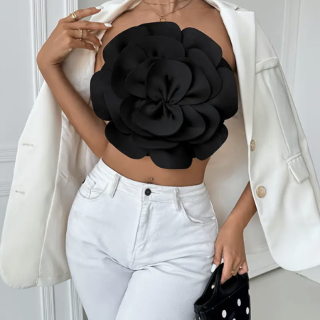 Women's Tube Top with Large Flower
