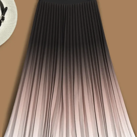 Elegant Gradient Pleated Skirt