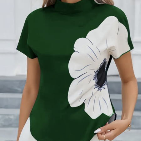 Batwing Sleeve Blouse - GREEN