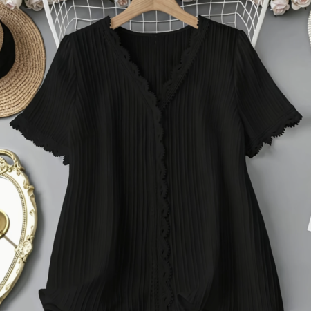 Plus Size-BLACK Blouse
