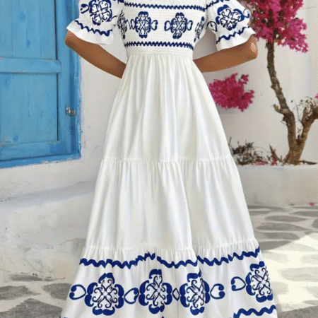 Bohemian Off-the-Shoulder maxi dress