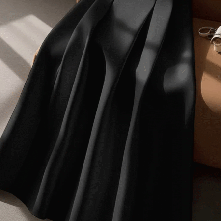 Summer Trendy Midi Skirt - BLACK