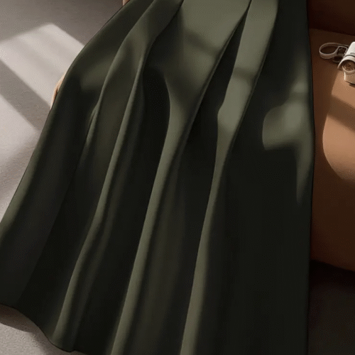 Summer Trendy Midi Skirt-OLIVE GREEN