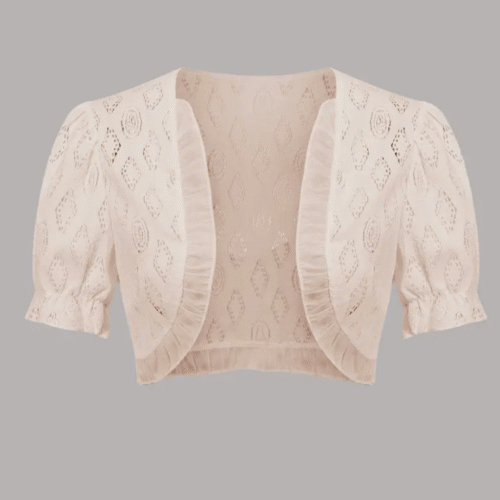 Contrast Crop Cardigan - PINK