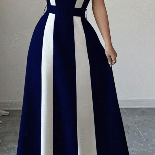 STYLISH ELEGANT DRESS - NAVY